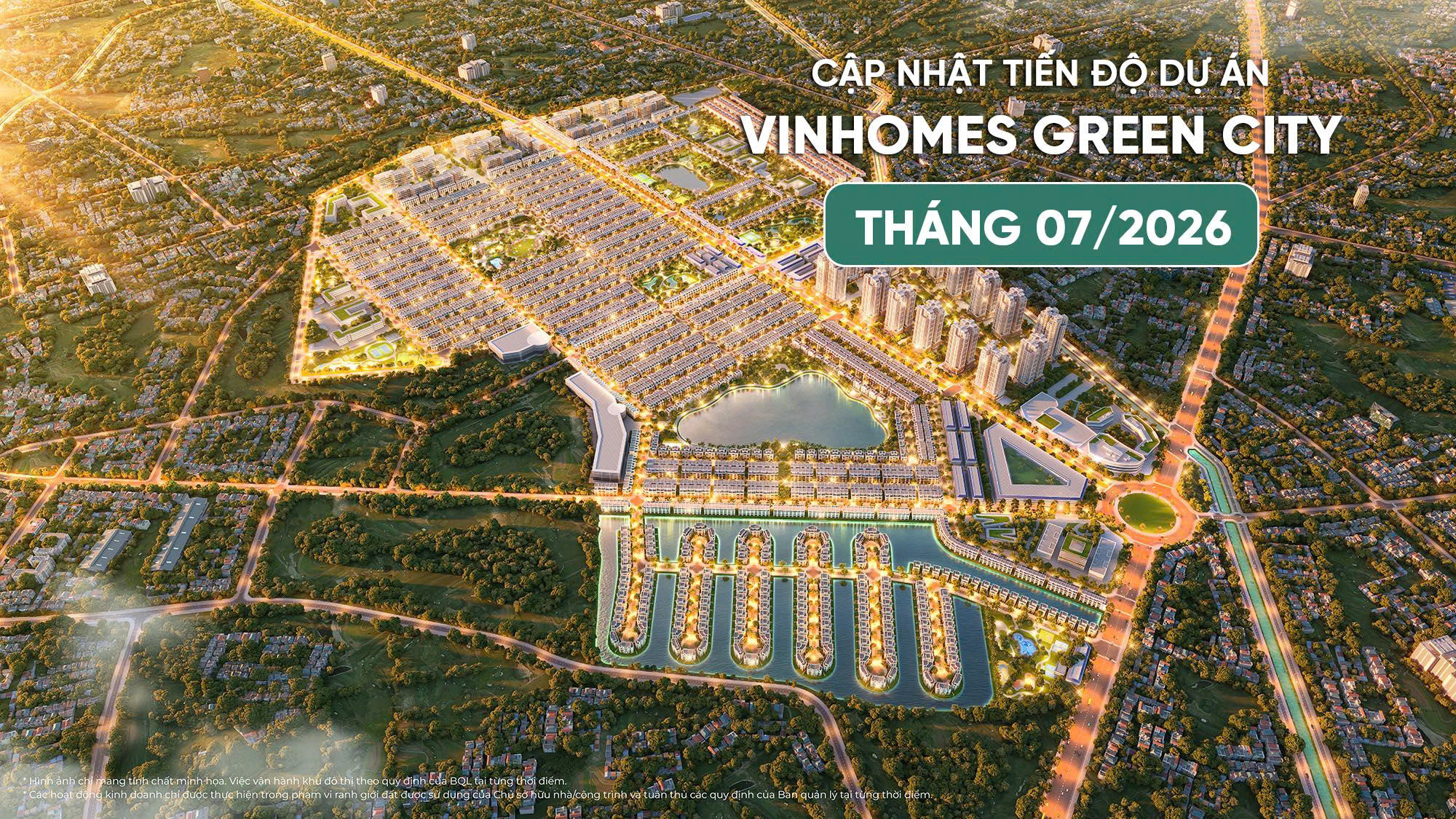 CẬP NHẬT TIẾN ĐỘ THÁNG 07/2026 VINHOMES GREEN CITY